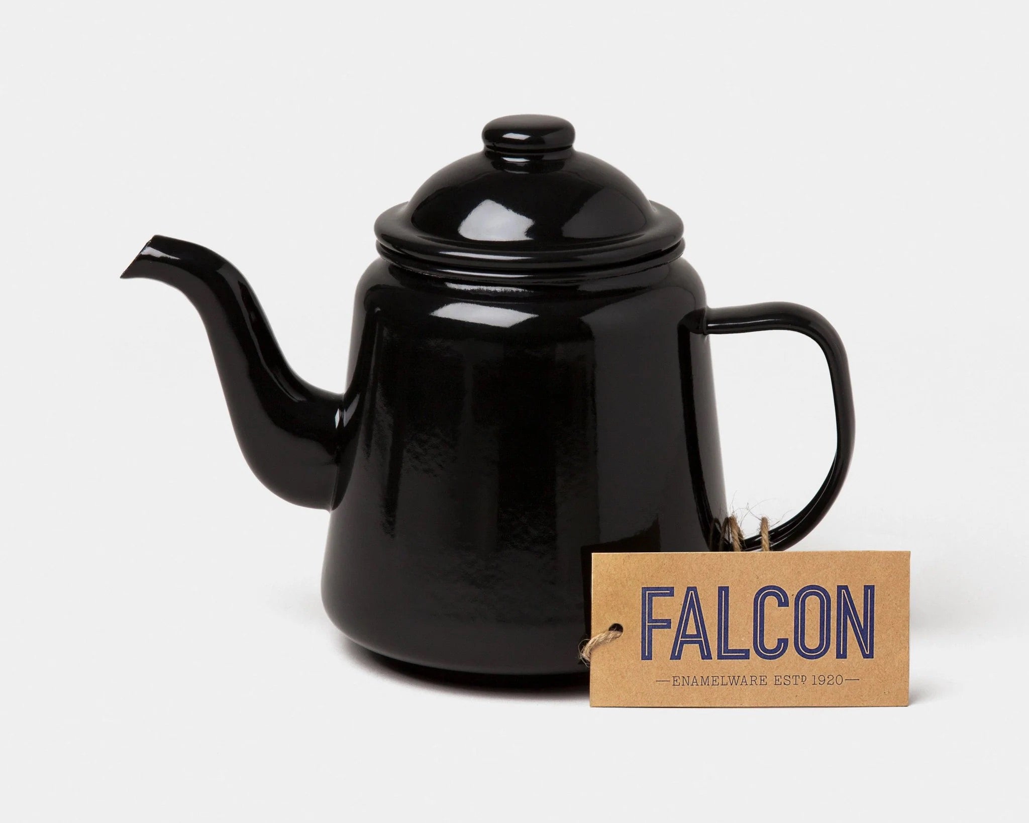 Falcon Enamel Teapot - Coal Black#colour_coal-black
