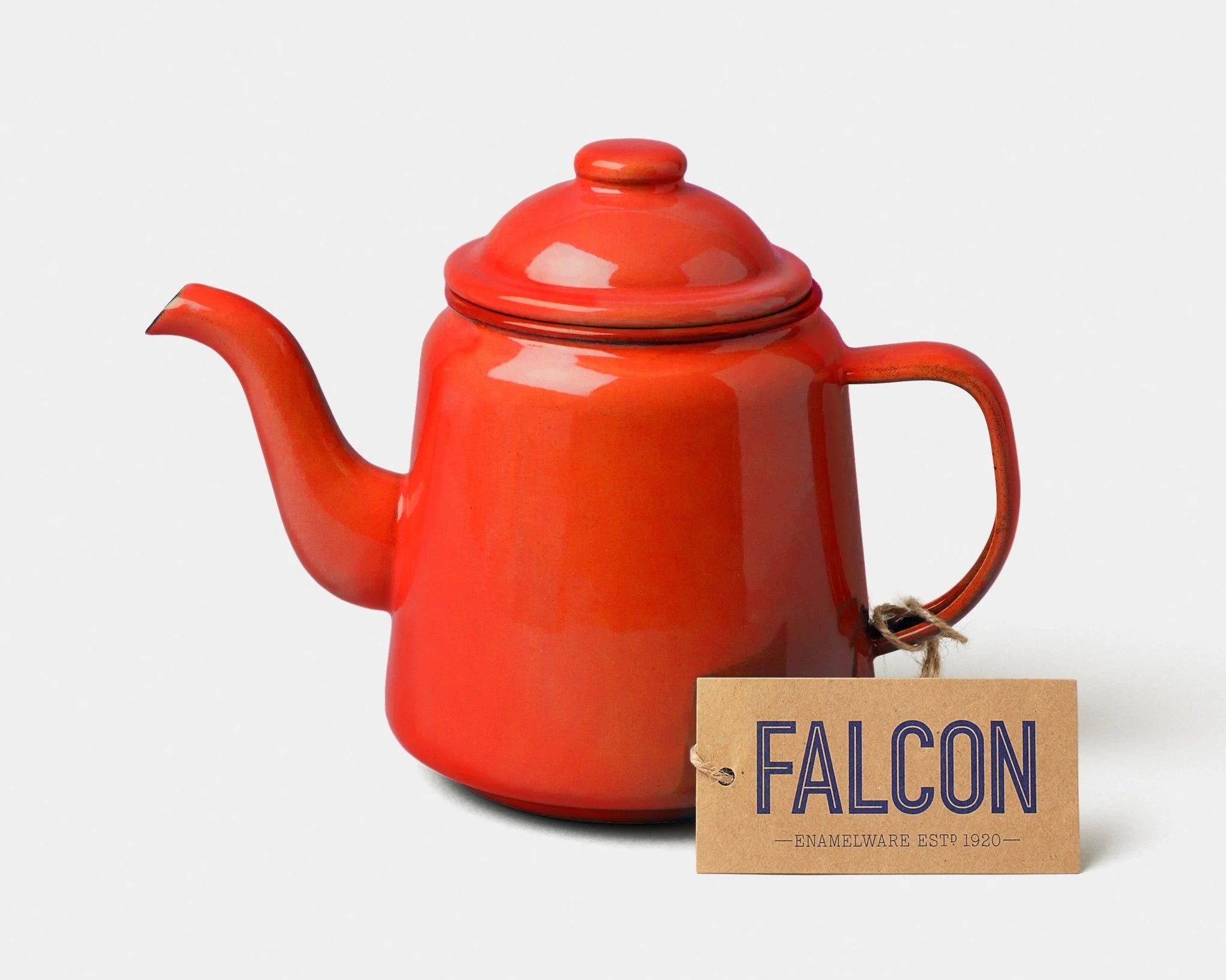Falcon Enamel Teapot - Pillarbox Red#colour_pillarbox-red