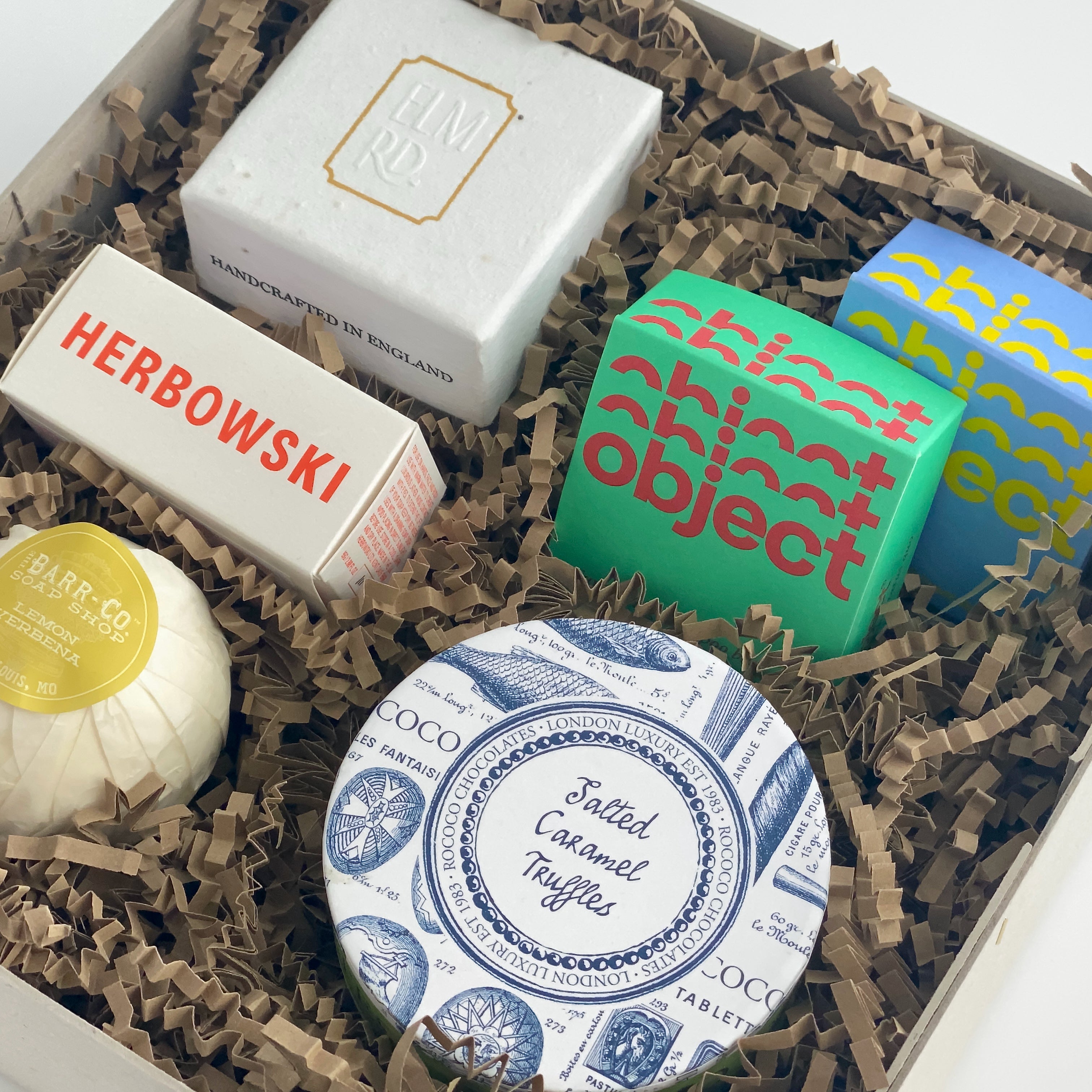 Harper gift box - candle, soap, shampoo, conditioner, bath bomb, chocolate truffles - Hill and Green