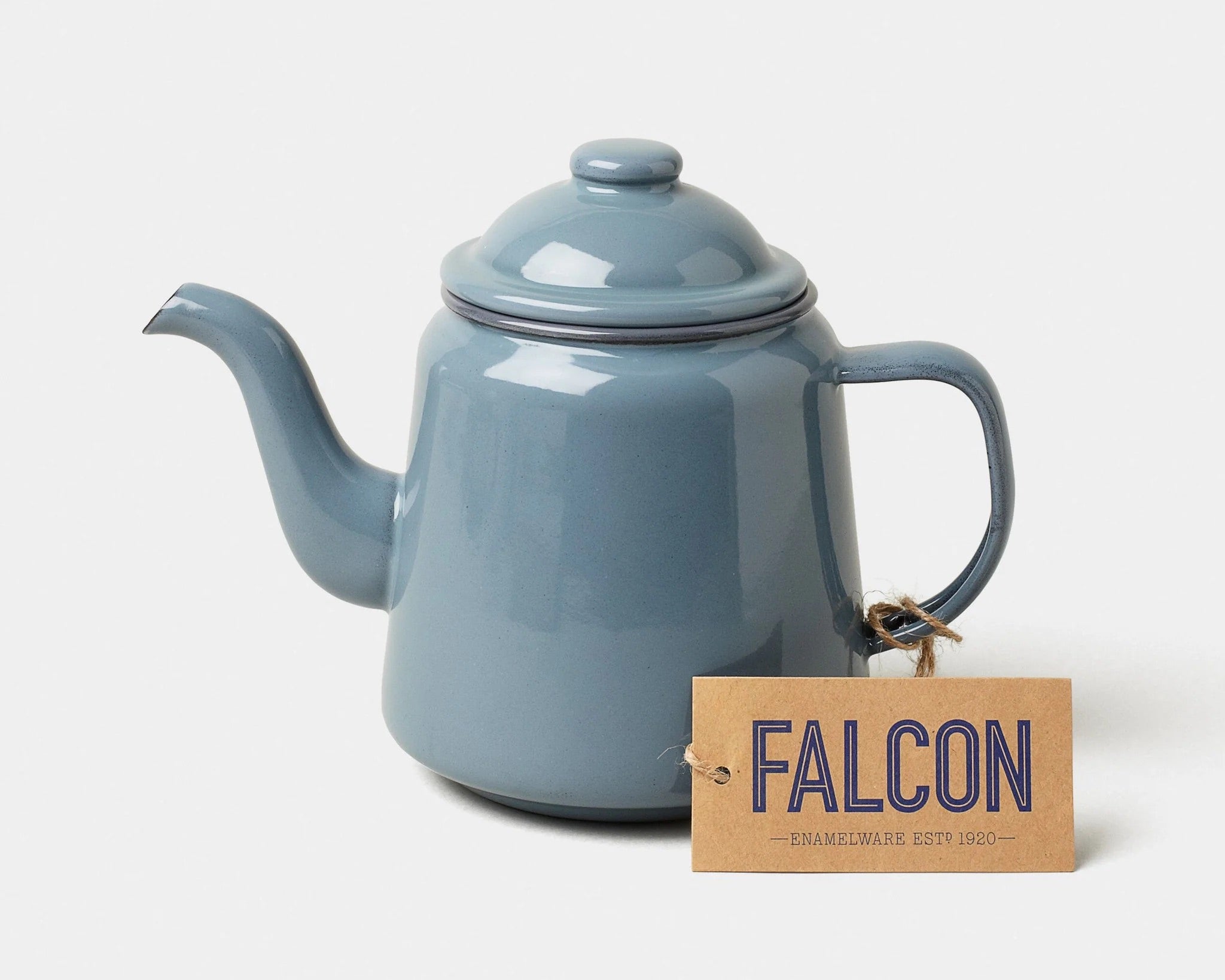 Falcon Enamel Teapot - Pigeon Grey#colour_pigeon-grey