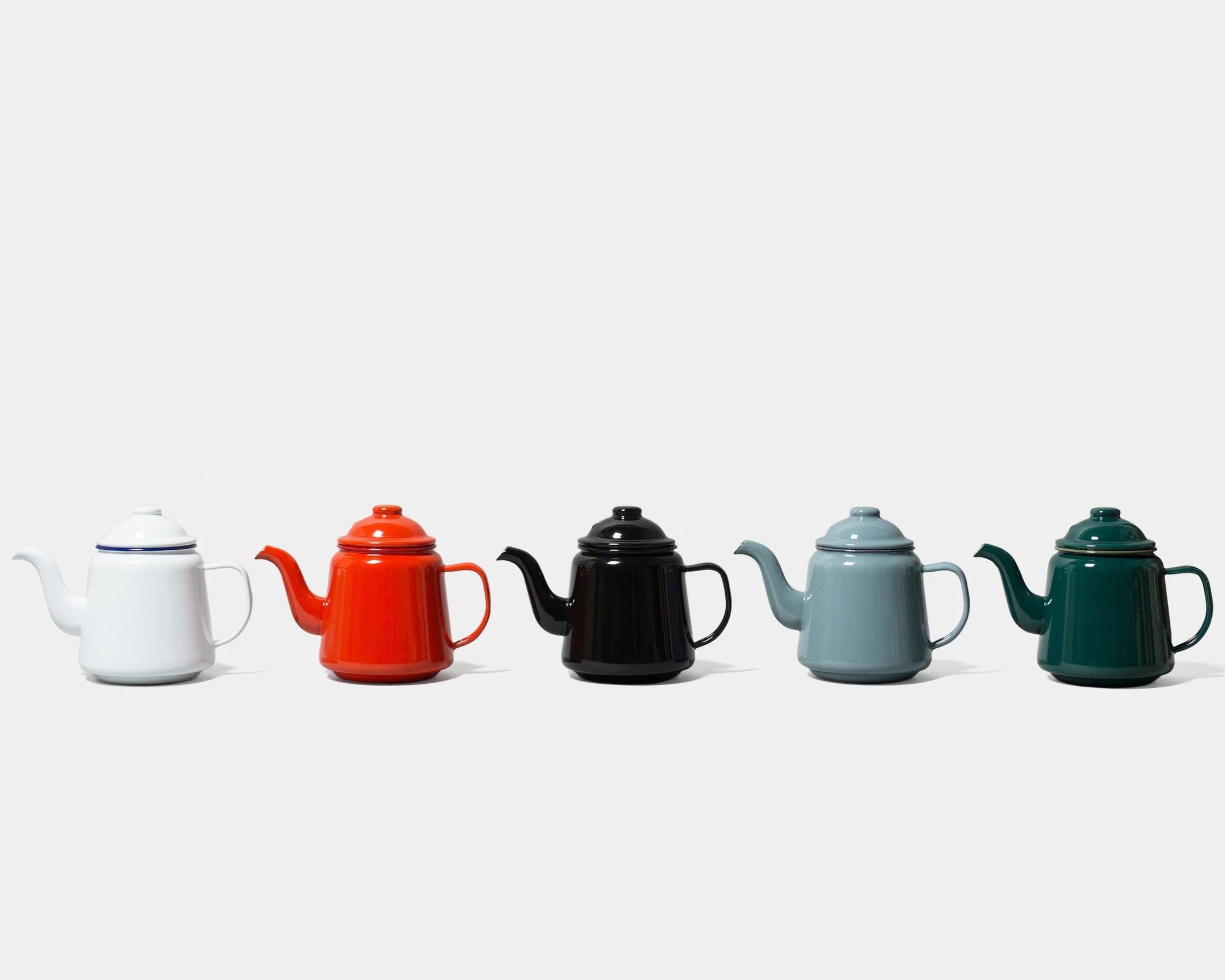  Falcon Enamel Teapots - Five Colours