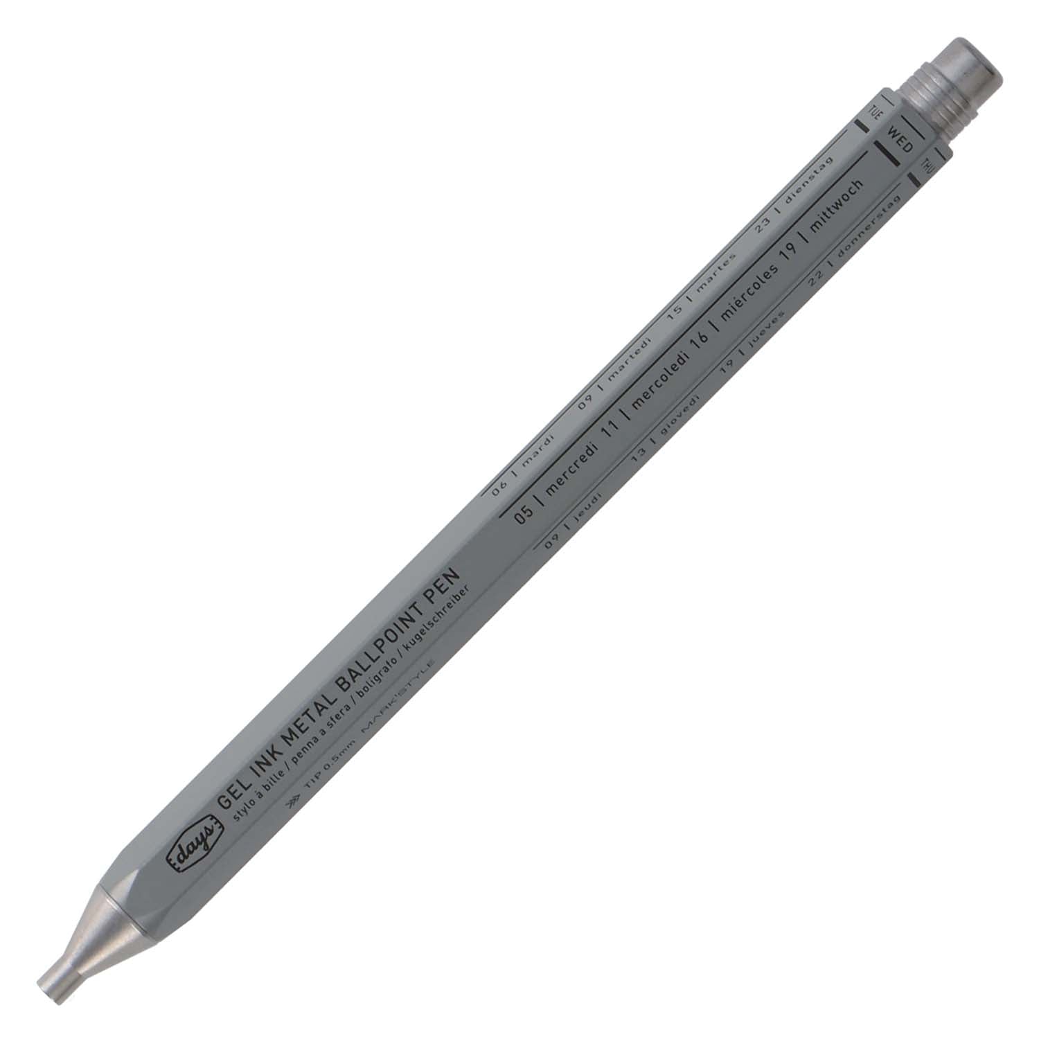Marks Days Metal Gel Ballpoint Pen Grey#colour_grey